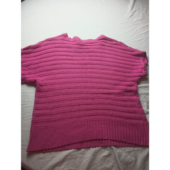 Sara Morgan Pink Knit Sweater Beach Swim Vacation Festival Women Large - Picture 5 of 5